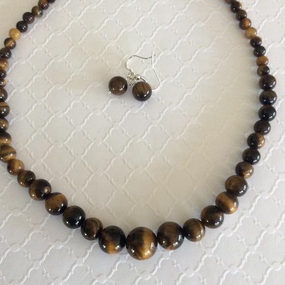 Jewelry - Genuine Tiger Eye Jewelry set